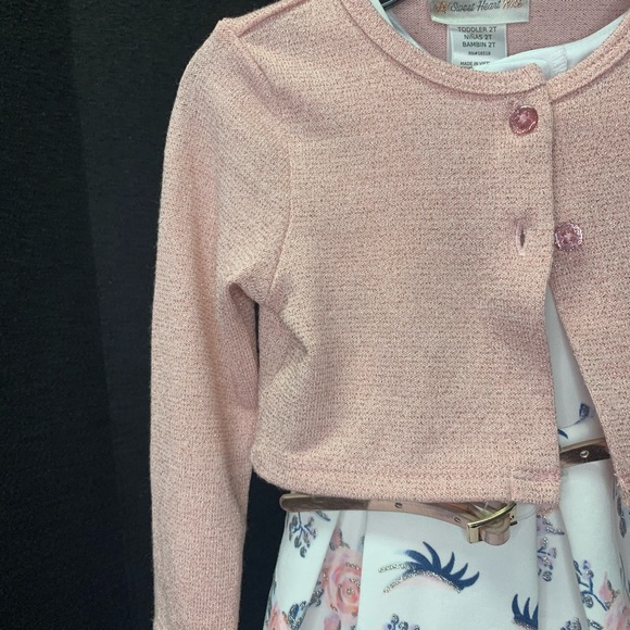 3-Piece Unicorn Knit Dress with Cardigan - Picture 6 of 10